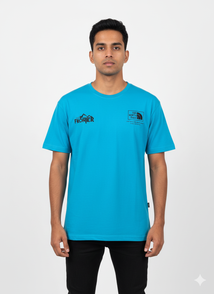 Men’s Maroon Graphic Printed Down Shoulder T-Shirt | Premium Cotton | 220 GSM