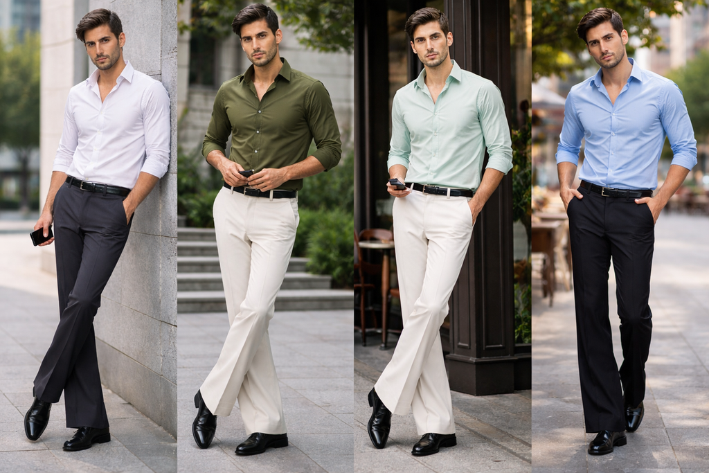 Men’s Formal Bootcut Pants | Premium Stretch Office & Party Wear Trousers